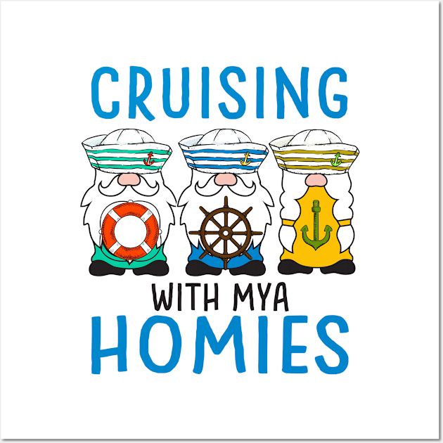 Summer Trip Gnomes Cruising Squad Cruising With My Homies Wall Art by Fox Dexter